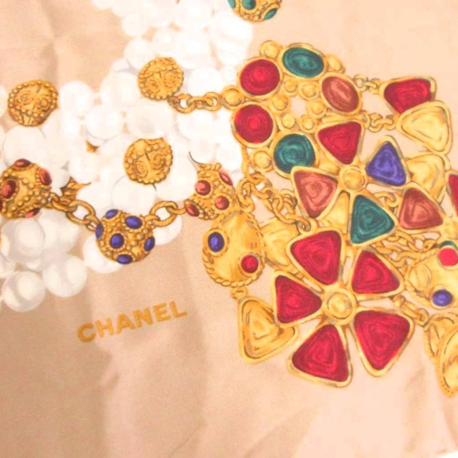 CHANEL シャネル グリポア スカーフ 大判 宝石柄 ジュエリー柄  