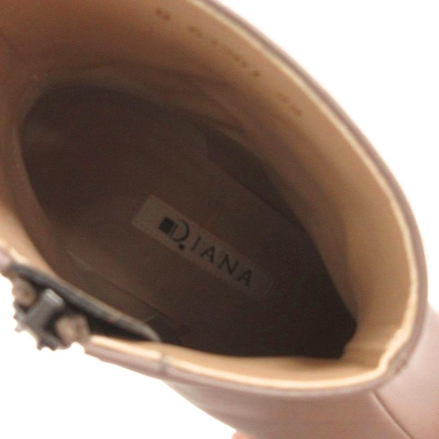 DIANA（ダイアナ） ショートブーツ サイドジップ ヒール レザー