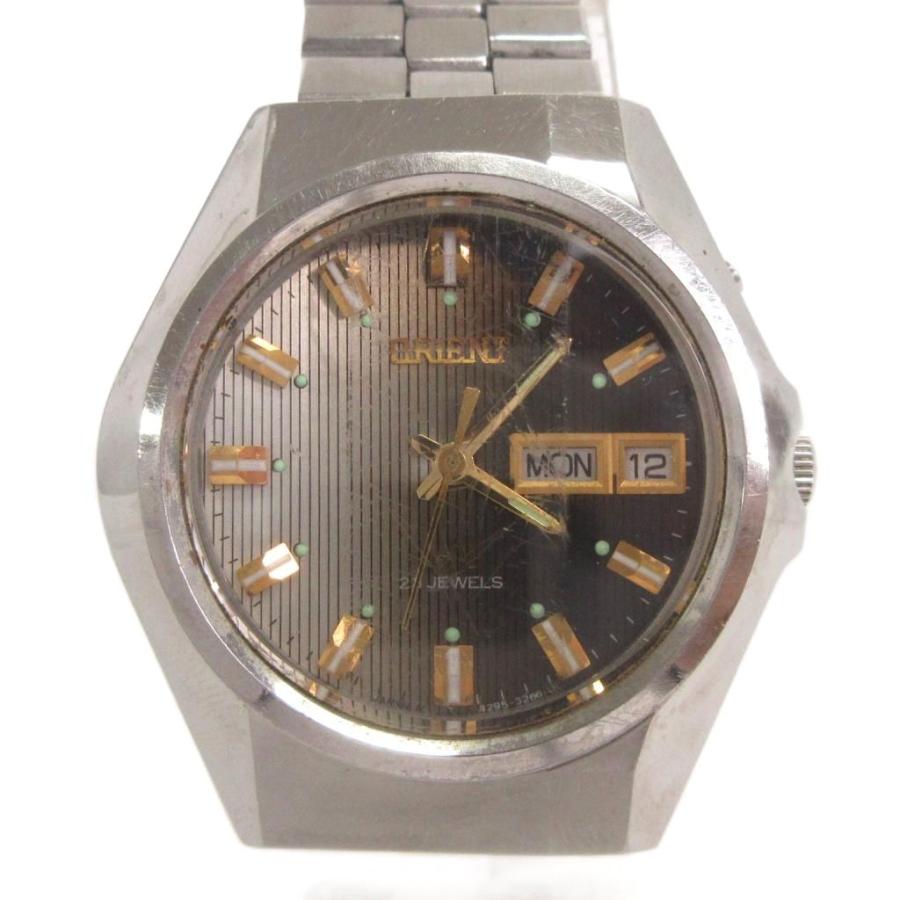 ORIENT クロノエース 自動巻き時計 ヴィンテージブレス オリエント ORIENT クロノエース 腕時計 自動巻 アナログ 文字盤 白