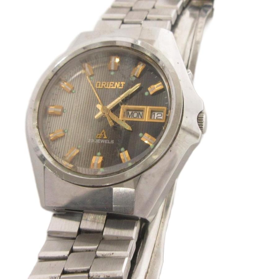 ORIENT 自動巻き時計 シルバー ORIENT 自動巻き時計 シルバー文字盤 極美品かと