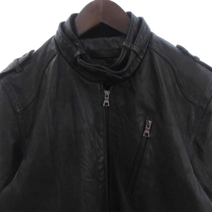 ヒューストン HOUSTON ライダースジャケット シングル フルジップ 豚革