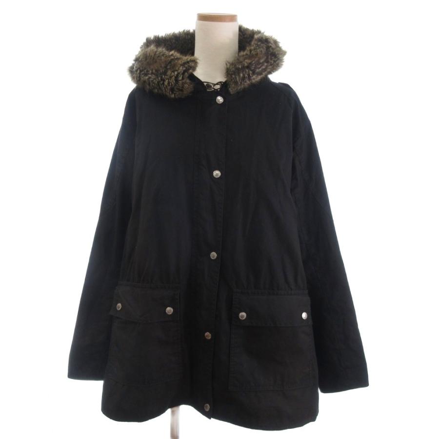 【中古】バブアー BLACK STREAK ビューフォート ジャケット フルジップ フード 黒 ブラック UK18 レディース バブアー Barbour BLACK STREAK ビューフォート ジャケット フルジップ