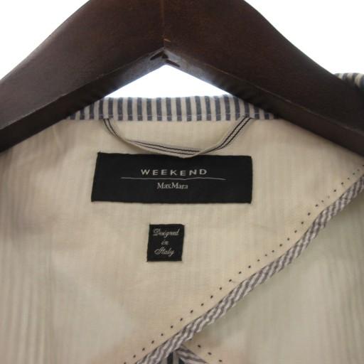 マックスマーラ ウィークエンドライン テーラードジャケット ストライプ 白 黒 MAXMARA WEEKEND LINE（マックスマーラウィークエンドライン