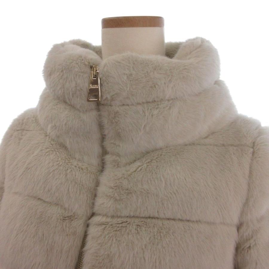 ヘルノ HERNO エコファー ダウンジャケット スタンドカラー ブルゾン