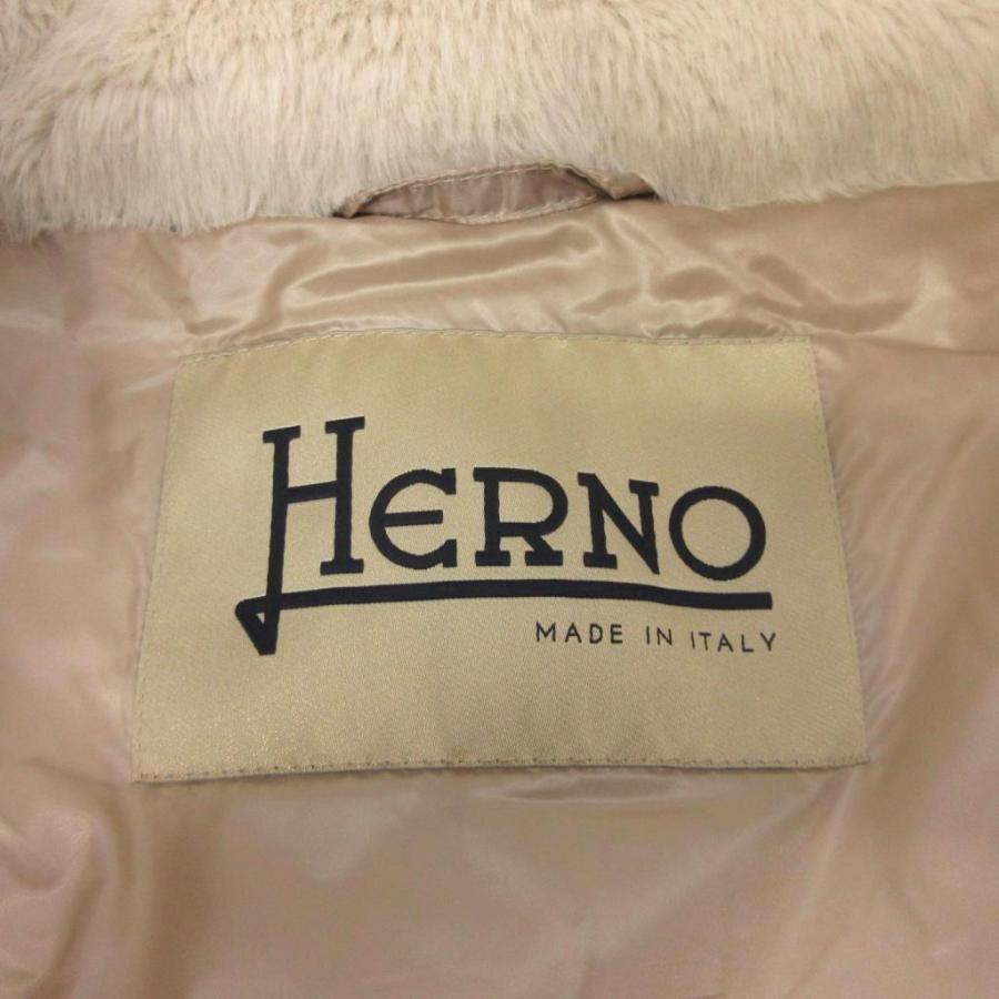 ヘルノ HERNO エコファー ダウンジャケット スタンドカラー ブルゾン