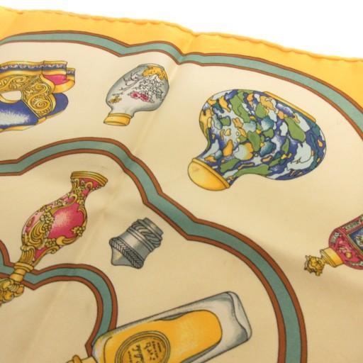 HERMES エルメス カレ40 スカーフ ハンカチ ポケットチーフ シルク