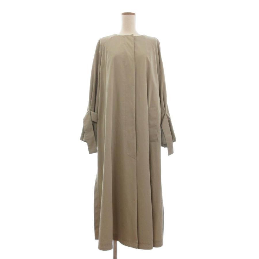 【中古】アドーア ADORE ノーカラーコート ロング丈 長袖 コットン 531-8152108 ベージュ 38 レディース アドーア ADORE ノーカラーコート ロング丈 長袖 コットン 531-8152108