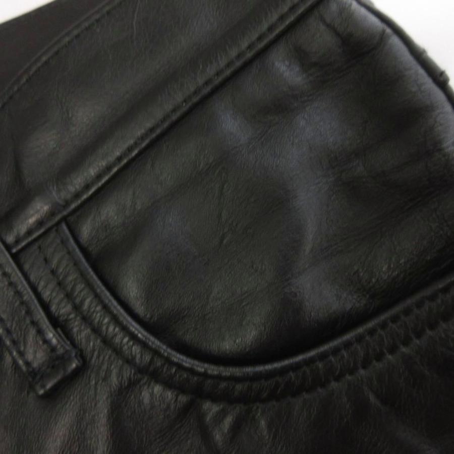 エアロレザー AEROLEATHER レザー ストレート パンツ ステアハイド 黒