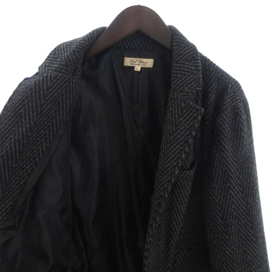 【美品】バーバリーズ　チェスターコート　ヘリンボーン　アンゴラ混　ブラウン　L 美品】バーバリーズ チェスターコート ヘリンボーン アンゴラ混