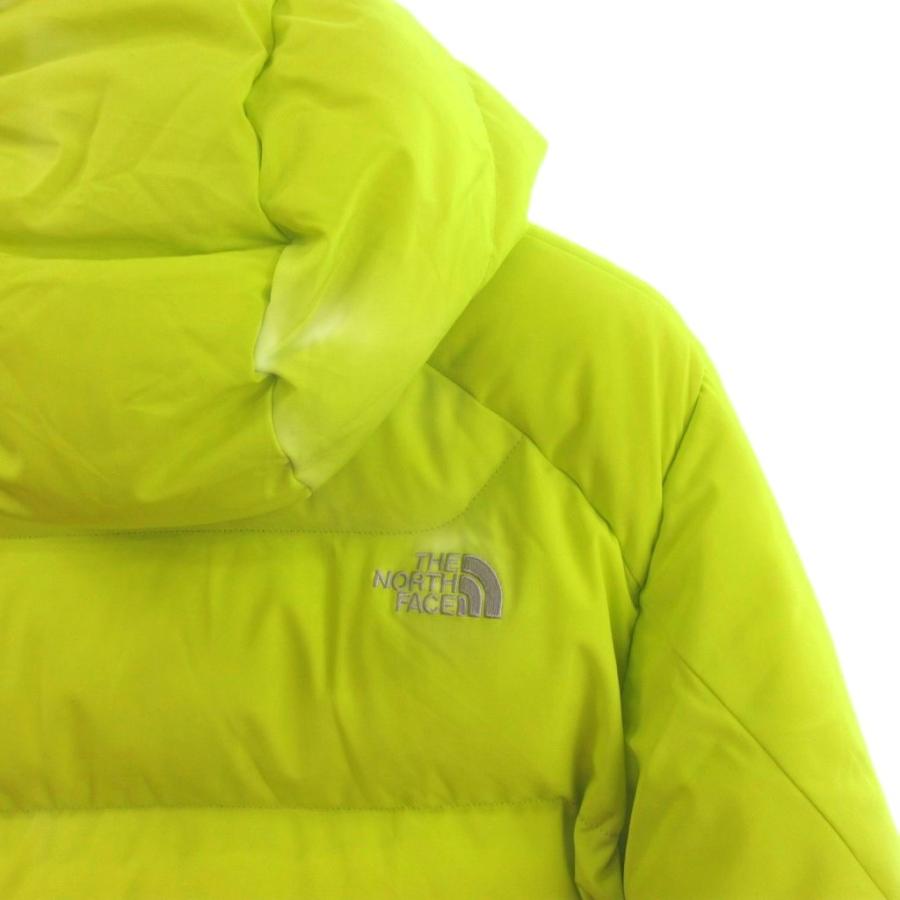 【中古】ザノースフェイス モーション ダウンジャケット ブルゾン フルジップ ロゴ 刺繍 ? イエロー 95 ☆AA★ THE NORTH FACE（ザ ノースフェイス） モーション ダウンジャケット