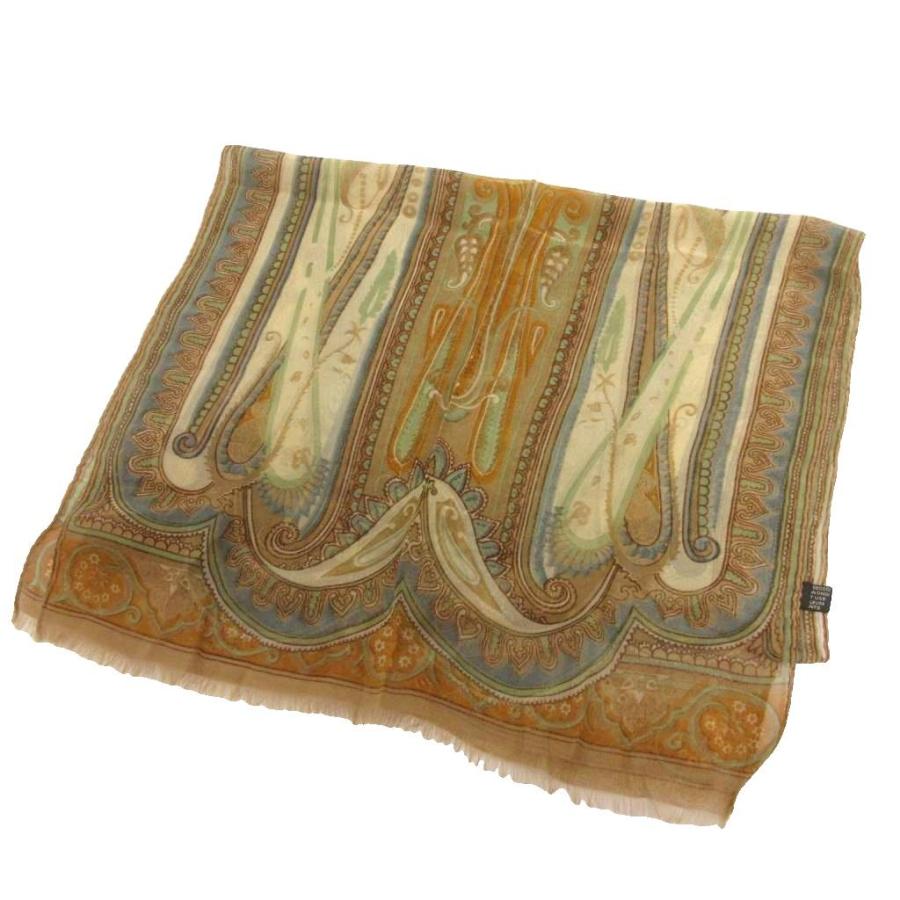 ETRO（エトロ） ペイズリー シアー スカーフ ストール フリンジ シルク