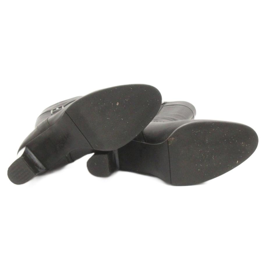 DIANA（ダイアナ） ロングブーツ サイドジップ レザー 黒 ブラック