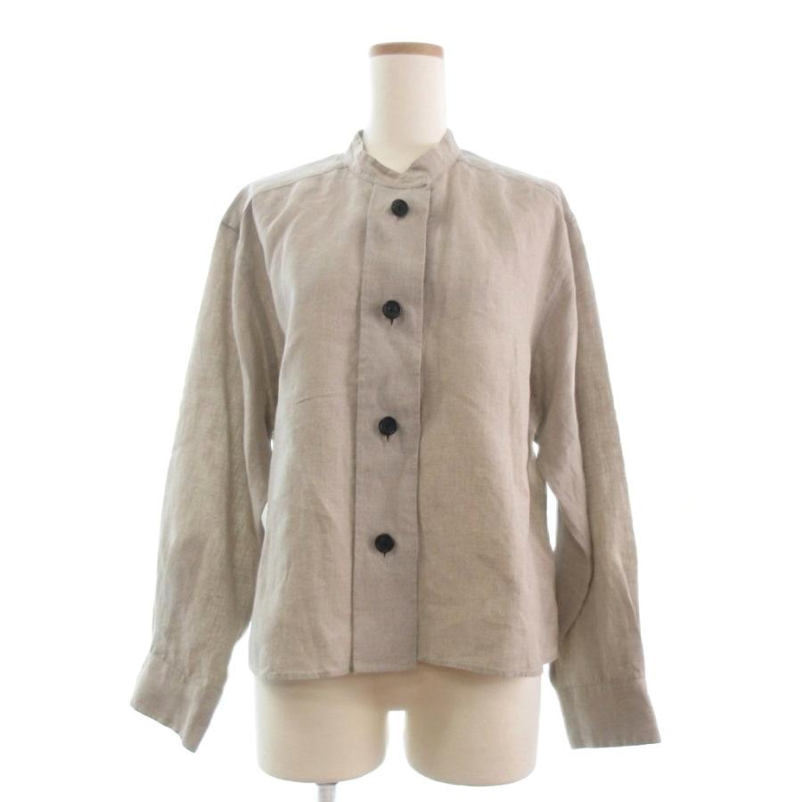 HML マーガレットハウエル　リネン混　ブルゾン　シャツジャケット MHL.（エムエイチエル） 美品 23SS MHLマーガレットハウエル WORKWEAR