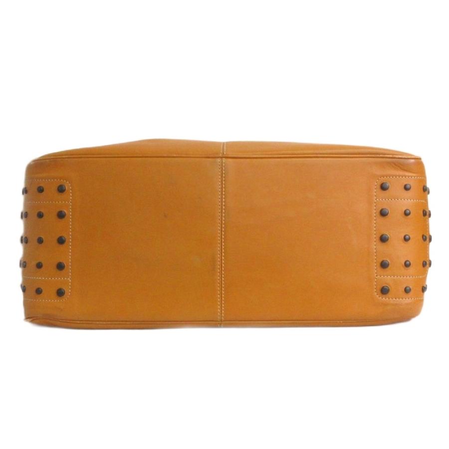 トッズ TOD'S ボストンバッグ ロゴ 刻印 黄 イエロー 鞄 レディース