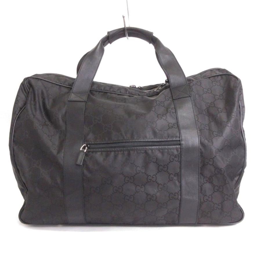 GUCCI（グッチ） ボストンバッグ ナイロン GG柄 112270 213317 黒