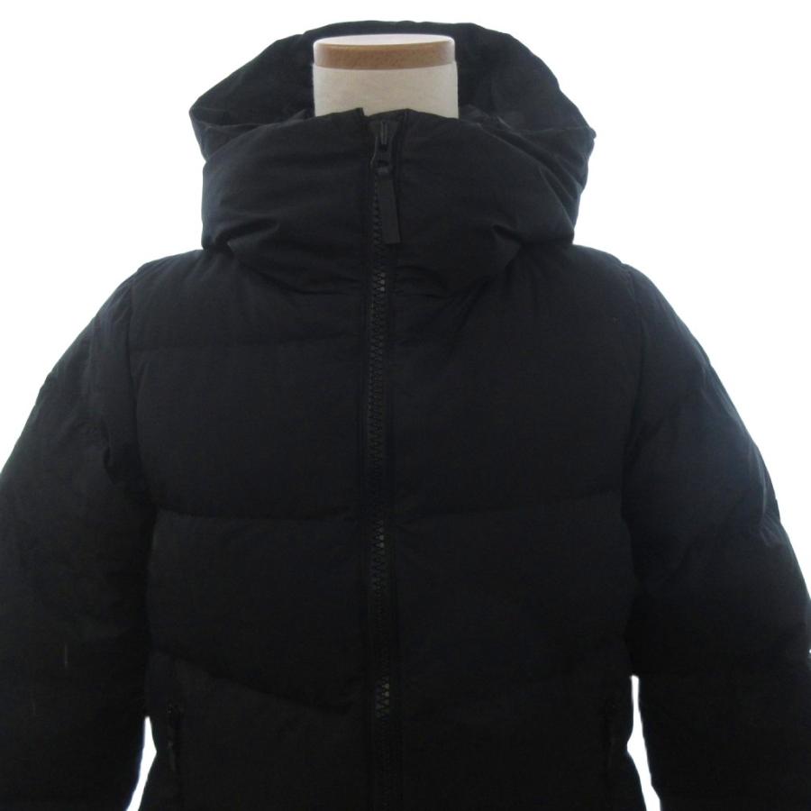 【中古】ザノースフェイス ウインドストッパーダウンシェルコート フルジップ ミドル丈 フーディ NDW91864 黒 S THE NORTH FACE（ザ ノースフェイス） ウインドストッパーダウンシェル