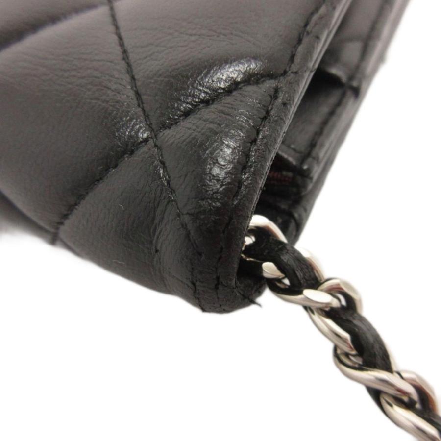 【中古】シャネル CHANEL マトラッセ クラシック チェーンウォレット ショルダーバッグ 16番台 黒 ブラック レディース CHANEL（シャネル） マトラッセ クラシック チェーンウォレット