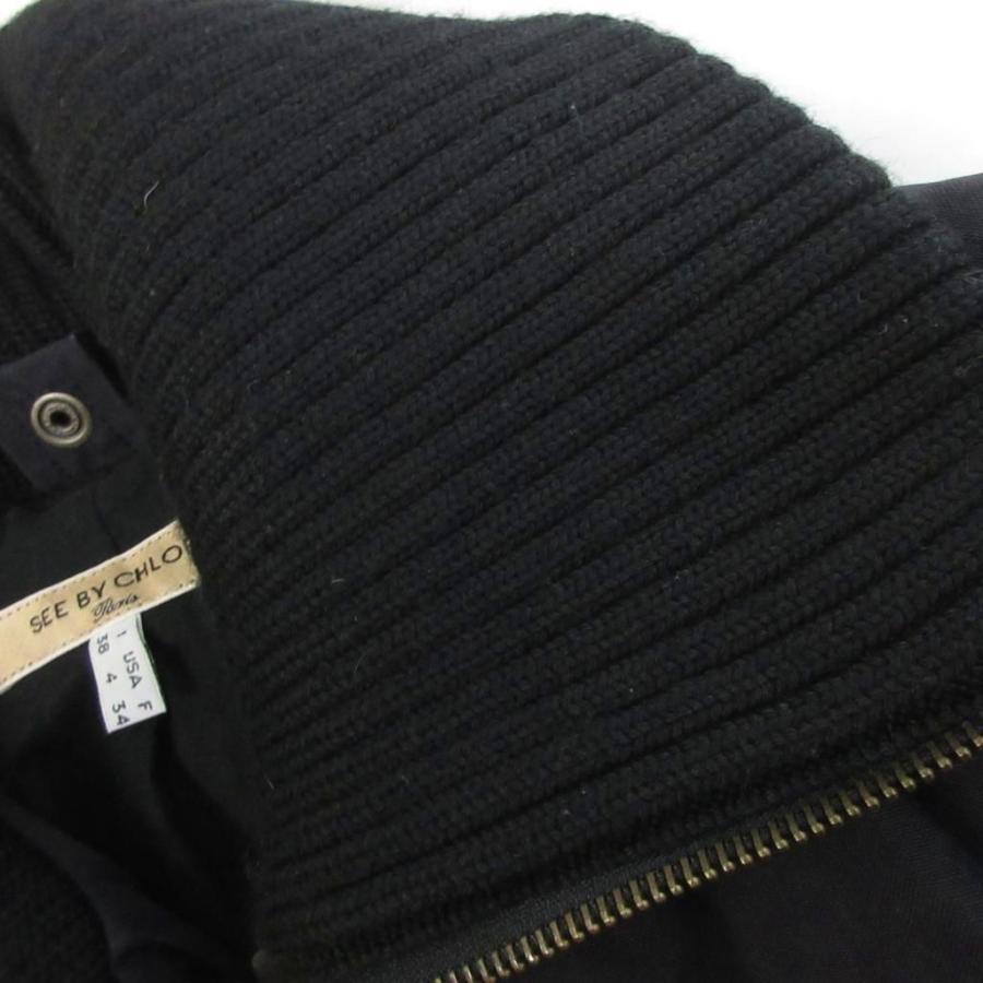 SEE BY CHLOE（シーバイクロエ） コート フルジップ ロング丈 黒