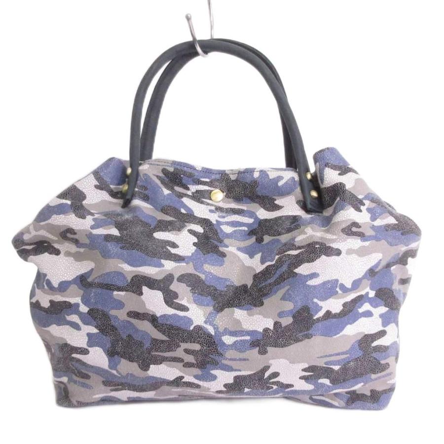【中古】サンタフェ SANTA FE トートバッグ 肩掛け カモフラ 迷彩柄 青 ブルー 鞄 メンズ サンタフェ SANTA FE トートバッグ 肩掛け カモフラ 迷彩柄 青 ブルー