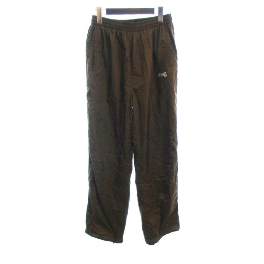 STUSSY（ステューシー） 美品 ナイロンパンツ ロゴ ドローコード 光沢
