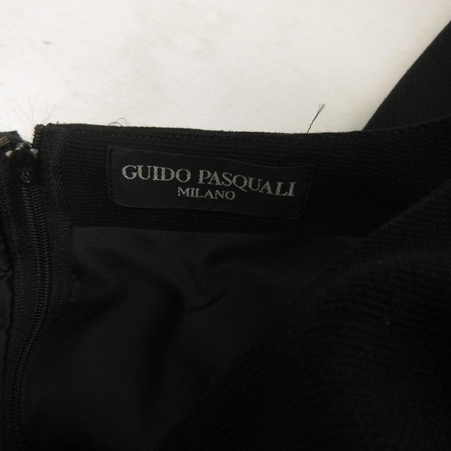 グイドパスカーリ GUIDO PASQUALI ワンピース 長袖 ひざ丈42 黒 