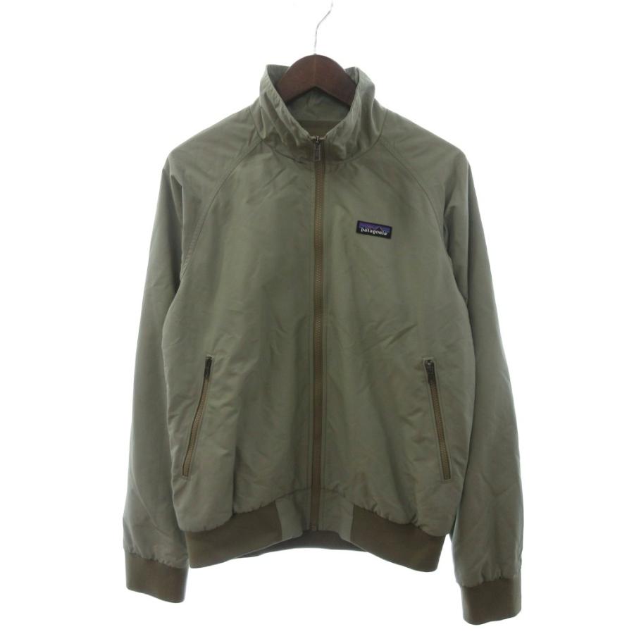 【中古】パタゴニア BAGGIES JACKET ブルゾン ジップアップ ロゴ刺? ナイロン 28151SP18 緑 グリーン S メンズ パタゴニア Patagonia BAGGIES JACKET ブルゾン ジップアップ ロゴ刺