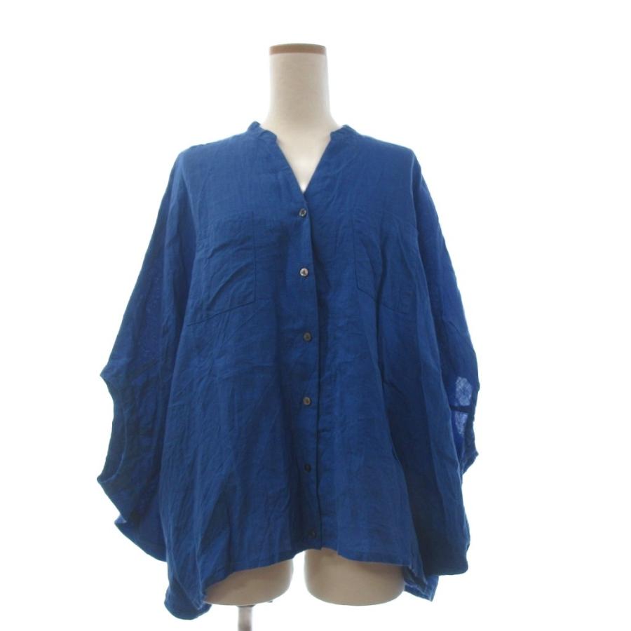 ミズイロインド mizuiro ind ドルマンスリーブシャツ ブラウス リネン