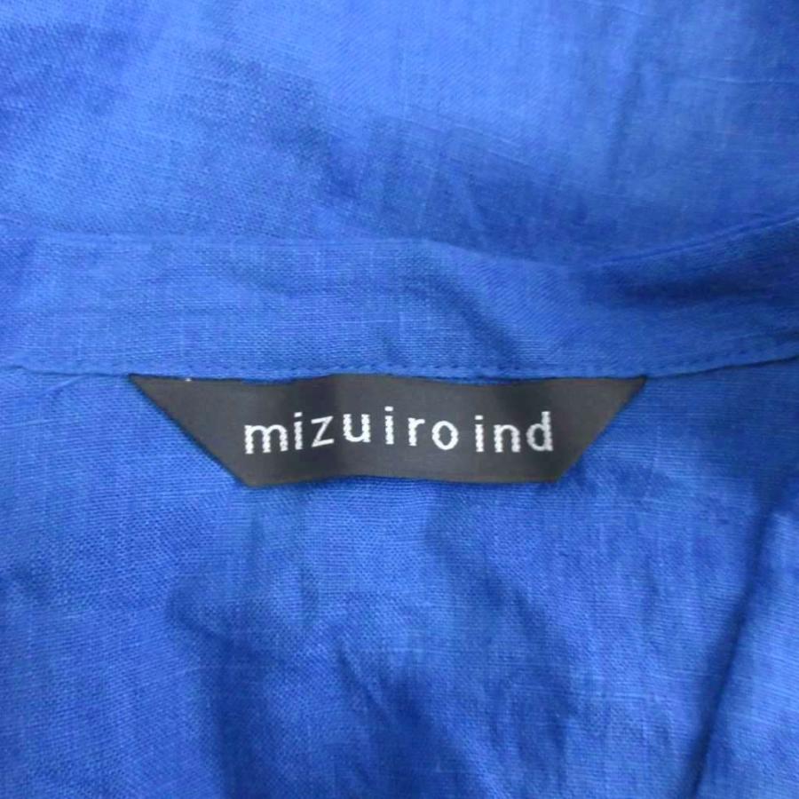 ミズイロインド mizuiro ind ドルマンスリーブシャツ ブラウス リネン