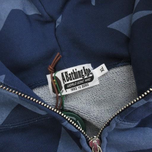A BATHING APE 星柄ジップアップパーカー A BATHING APE（アベイシングエイプ） 美品 パーカー スウェット
