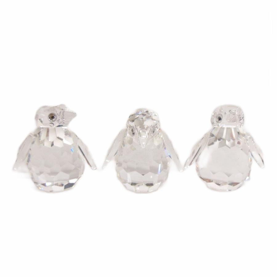 スワロフスキー SWAROVSKI 美品 ペンギン 3個 セット クリアカラー