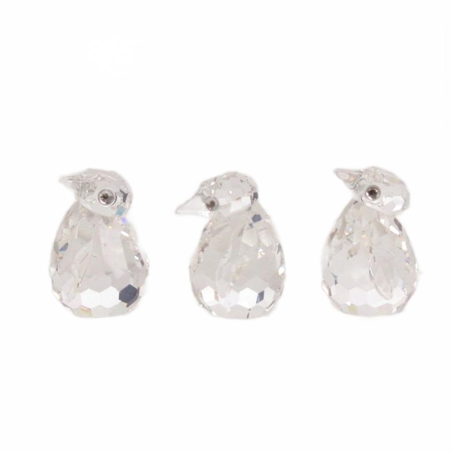 スワロフスキー SWAROVSKI 美品 ペンギン 3個 セット クリアカラー