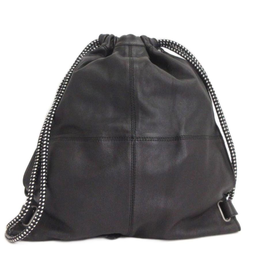 DIESEL レザー バックパック ナップサック DIESEL（ディーゼル） ナップサック デイパック レザー ロゴ プリント