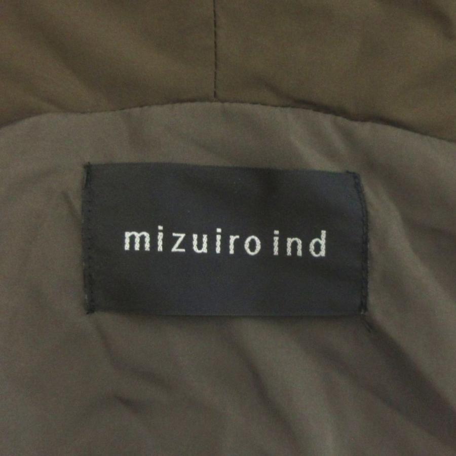 ミズイロインド mizuiro ind ダウンコート ロング丈 長袖 無地
