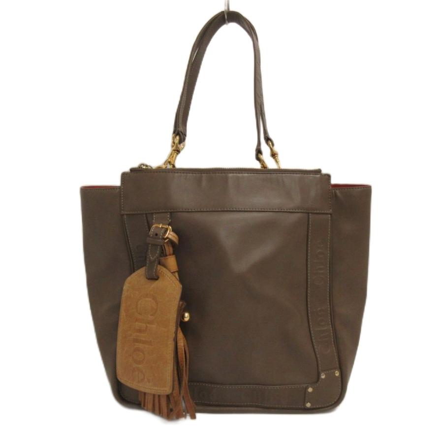 Chloe（クロエ） エデン トートバッグ タッセル レザー 茶 ブラウン