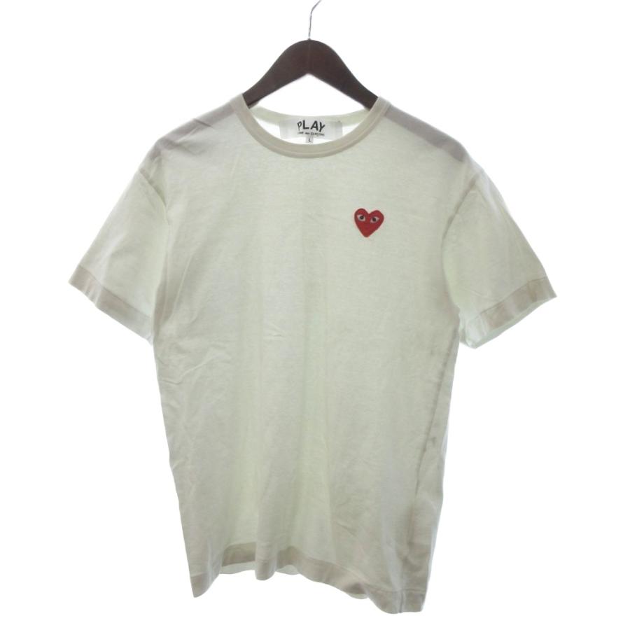 【大人気】プレイ・コムデギャルソン カットソー サイズL　 ホワイト 胸ロゴ 楽天市場】PLAY COMME des GARCONS プレイ コムデギャルソン Tシャツ
