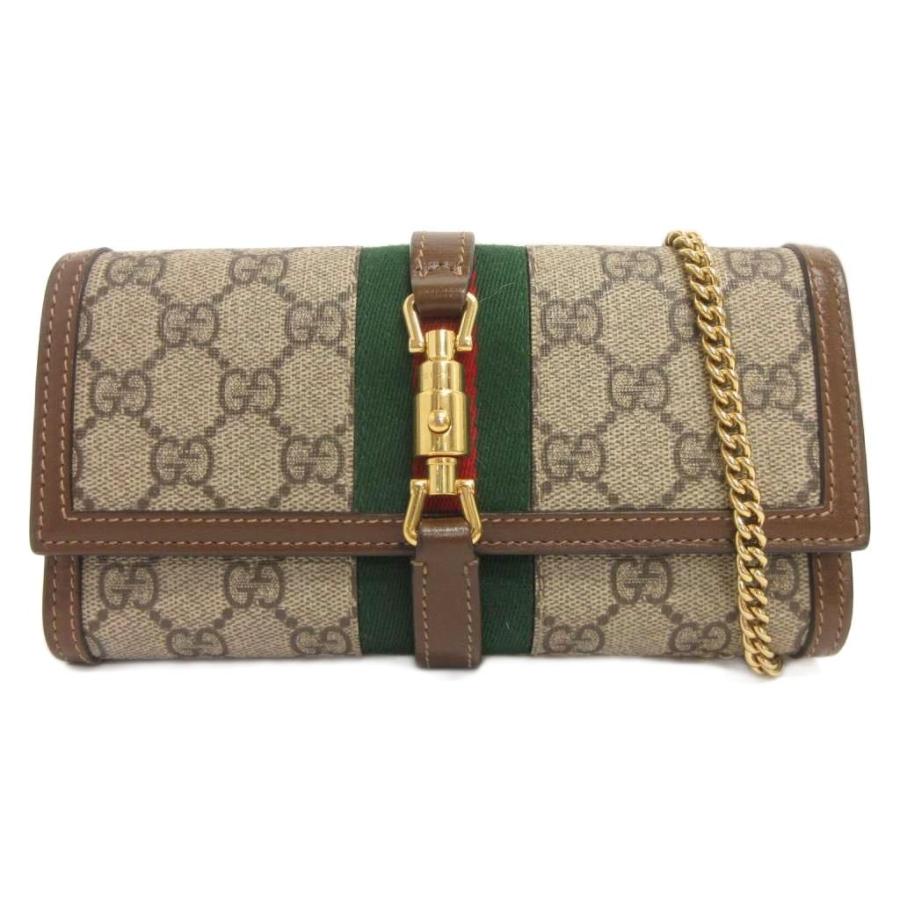 グッチ GUCCI 長財布 GGスプリーム ジャッキー 652681 ブラウン GUCCI（グッチ） ジャッキー チェーンウォレット GGスプリーム 長財布
