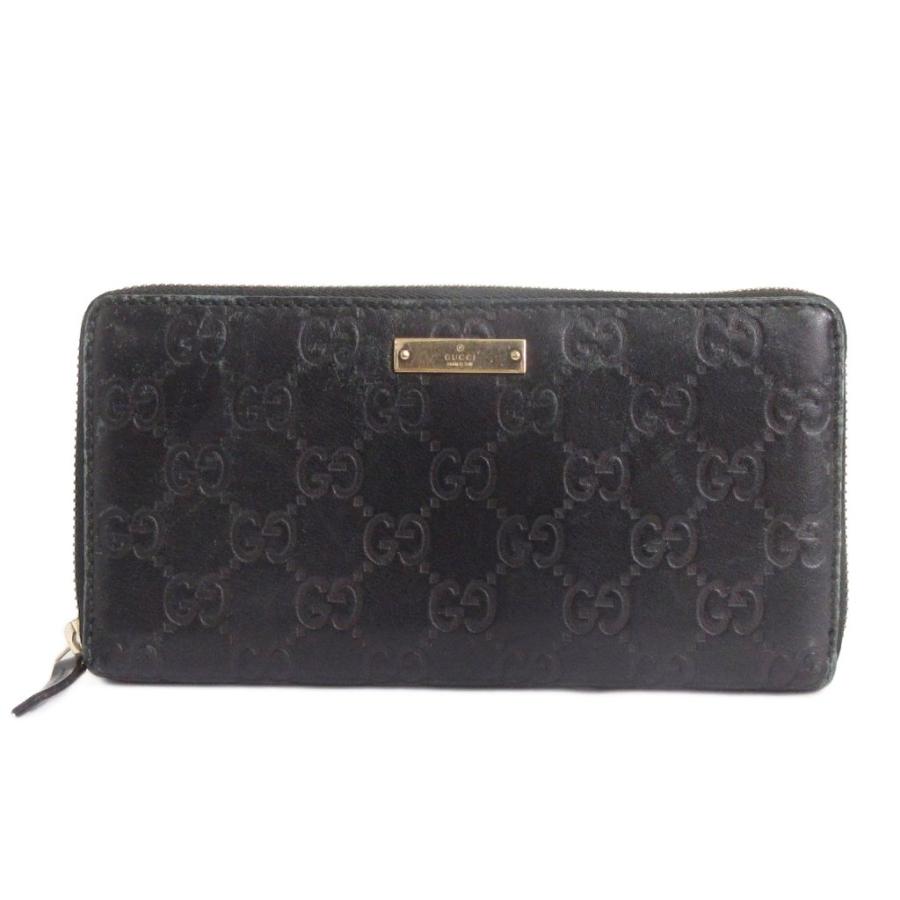 GUCCI（グッチ） グッチシマ 長財布 ラウンドファスナー レザー 112724