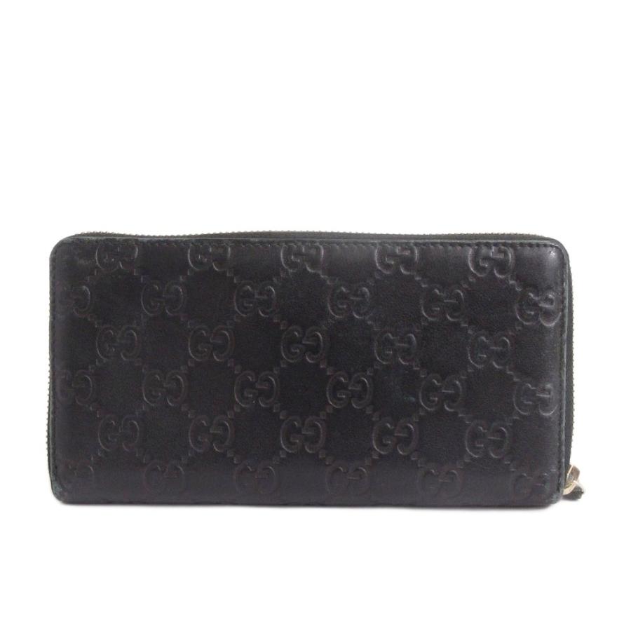 美品✨GUCCI グッチ　長財布　ラウンドファスナー　レザー　ブラック GUCCI（グッチ） グッチシマ 長財布 ラウンドファスナー レザー 112724