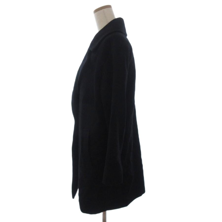 エストネーション ESTNATION コート ミドル丈 ウール 黒 ブラック 36