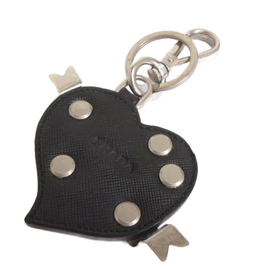 PRADA ハート型キーホルダー 在庫有り】PRADAプラダハート型キーリング☆Rosso (PRADA/キーホルダー