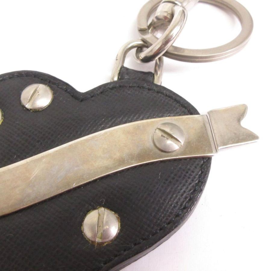 PRADA（プラダ） キーホルダー キーリング ハート サフィアーノレザー