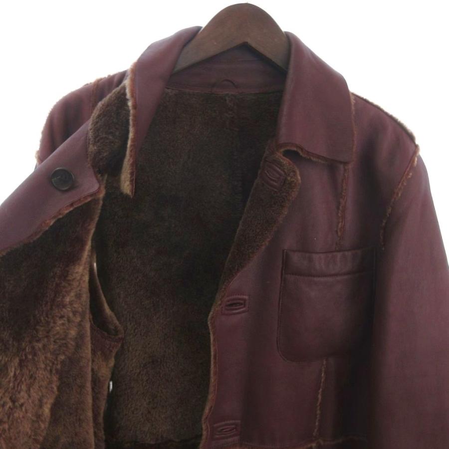 チェスターバリー CHESTER BARRIE ムートンコート ミドル丈 レザー 羊