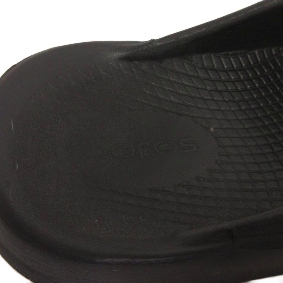 ウーフォス OOFOS リカバリーサンダル 黒 ブラック M6-W8 25cm 靴