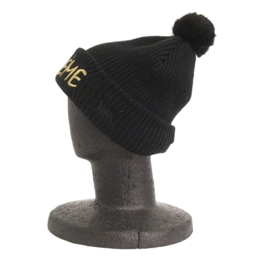 ニューエラ NEW ERA ×シュプリーム Supreme ニット帽 ポンポン 黒