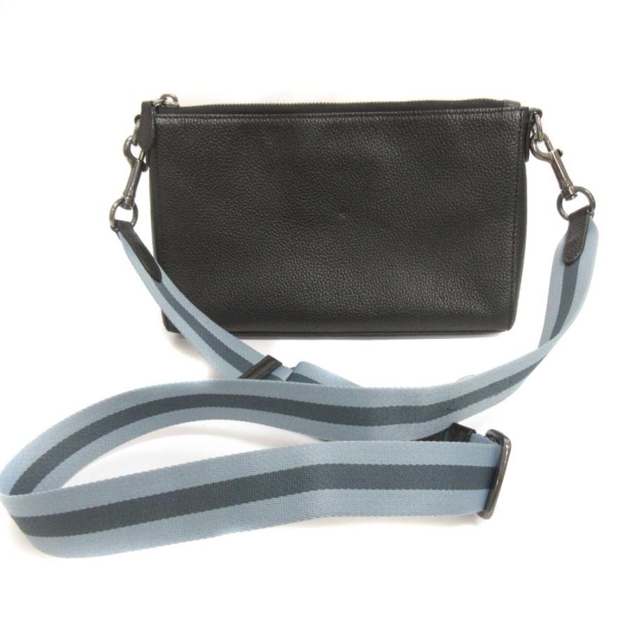 COACH（コーチ） ショルダーバッグ 斜めがけ C8291 レザー 刺繍 黒