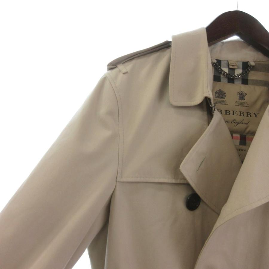 バーバリー BURBERRY KENSINGTON トレンチコート 長袖 裏地チェック柄 50 ベージュ メンズ