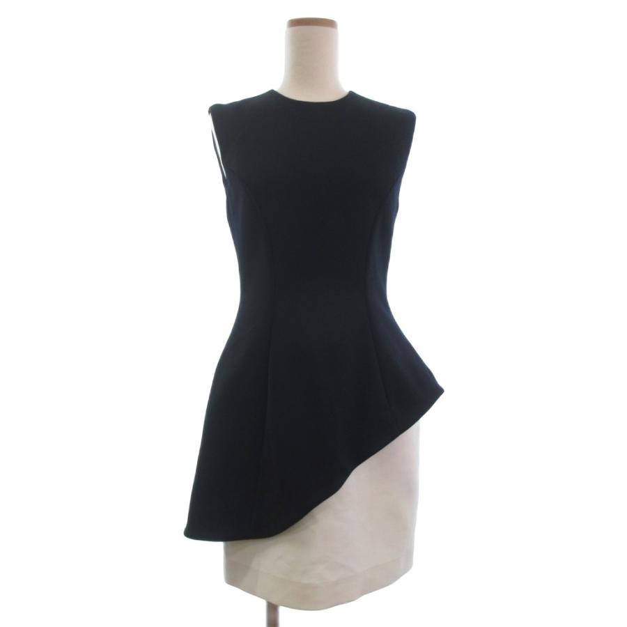 ヨーコチャン YOKO CHAN ワンピース ひざ丈 ノースリーブ 切替 ダーク