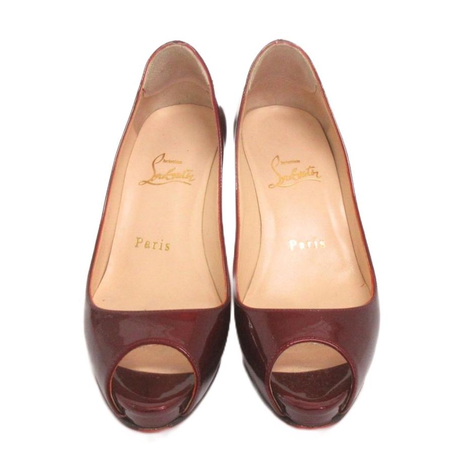 美品 ルブタン パンプス 35 ベージュ 赤ソール ピンヒール 美脚 エナメル Christian Louboutin（クリスチャンルブタン） パンプス ピンヒール