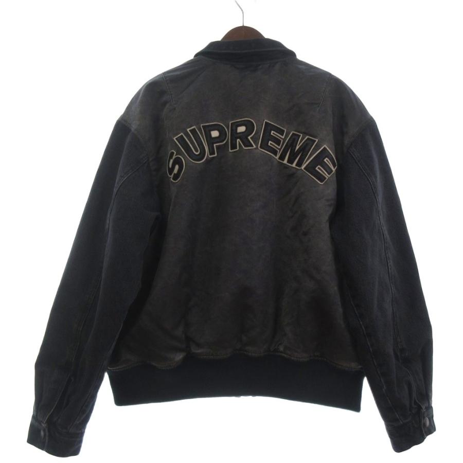 シュプリーム SUPREME MA-1 中綿ジャケット 長袖 リバーシブル 切替 ロゴ 051305 グレー L メンズ