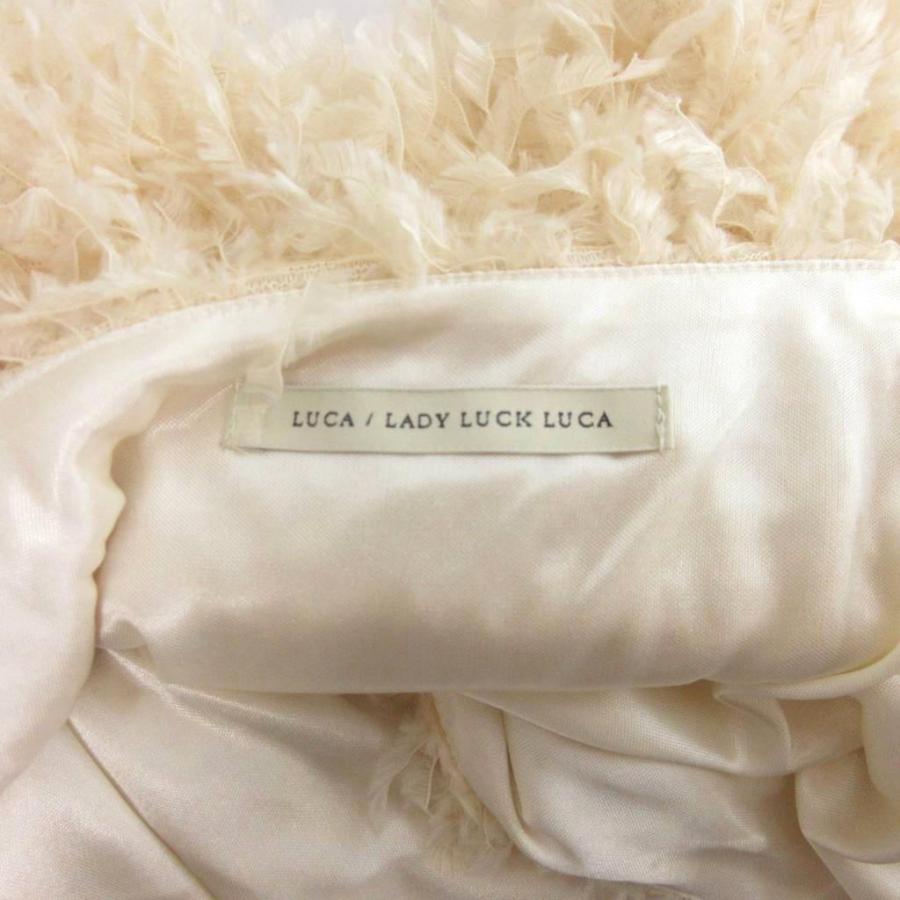 ルカ レディラックルカ LUCA LADY LUCK 美品 ベスト ジレ フェザー